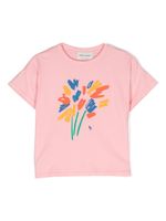 Bobo Choses t-shirt en coton biologique à fleurs - Rose - thumbnail