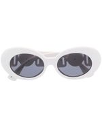 Versace Eyewear lunettes de soleil Medusa à monture ovale - Blanc