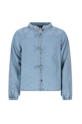 Like Flo winter blouse meisjes - blauw - Chei - chambrey - nep strik sluiting