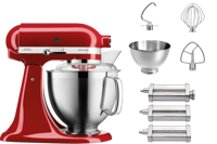 KitchenAid 5KSM185PSEER Keizerrood + Pastaroller en -snijderset (3-delig) - thumbnail