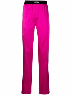 TOM FORD pantalon à taille à logo - Rose
