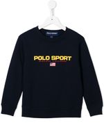 POLO RALPH LAUREN KIDS sweat à logo imprimé - Bleu - thumbnail