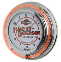 Harley-Davidson Motorcycles Double Neon Klok