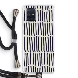 Moroccan stripes: Samsung Galaxy A71 Transparant Hoesje met koord