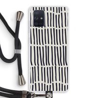 Moroccan stripes: Samsung Galaxy A71 Transparant Hoesje met koord