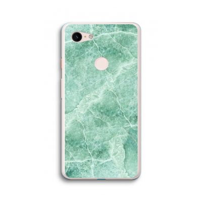 Groen marmer: Google Pixel 3 XL Transparant Hoesje