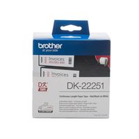 Brother DK-22251 labelprinter-tape Zwart en rood op wit - thumbnail