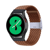 Braided nylon bandje - Bruin - Samsung Galaxy Watch 3 - 45mm - thumbnail