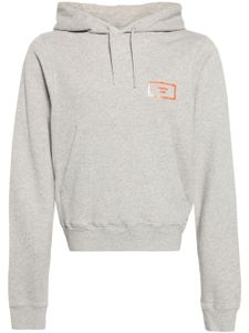 Martine Rose hoodie en coton à logo appliqué - Gris