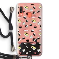 Sushi time: Samsung Galaxy A20e Transparant Hoesje met koord