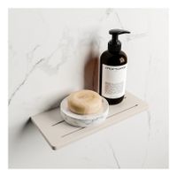 Planchet Mondiaz Easy | Wandmontage | 31x14x1.2 cm | Solid Surface | Rechthoek | Linen