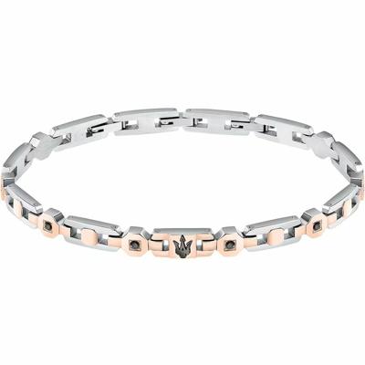 Maserati Roestvrij staal 21,5 cm Zilverkleurig Heren armband