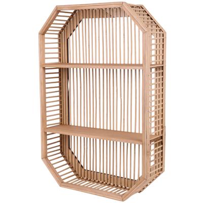 Wandplank/wandrek Ibiza - naturel - Boho stijl - 2 plankjes - 44 x 12 x 62 cm