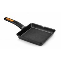 Gladde Grillpan BRA EFFICIENT PLUS Zwart Aluminium