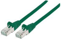 Intellinet 350617 RJ45 Netwerkkabel, patchkabel CAT 6A S/FTP 1.50 m Groen Folie afscherming, Afscherming gevlochten, Halogeenvrij 1 stuk(s)