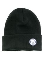 Sergio Tacchini bonnet en maille nervurée à patch logo - Noir - thumbnail