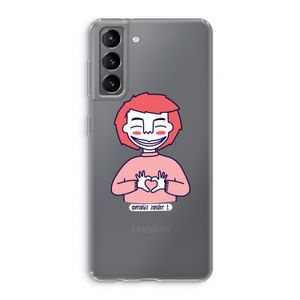 Hartje: Samsung Galaxy S21 Transparant Hoesje