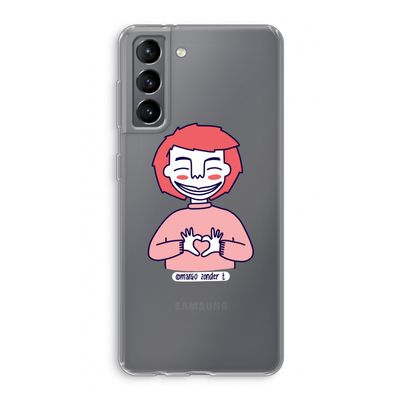Hartje: Samsung Galaxy S21 Transparant Hoesje