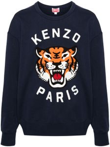 Kenzo sweat Lucky Tiger en coton - Bleu