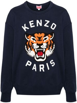 Kenzo sweat Lucky Tiger en coton - Bleu