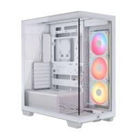 Case per PC - CORSAIR - Mid-Tower in vetro temperato 3500X LXR LINK - 3 ventole RGB a rotore inverso - Bianco