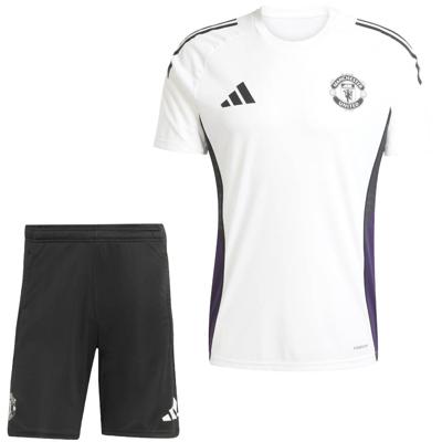 adidas Manchester United Trainingsset 2025-2026 Wit Zwart Paars