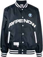 AAPE BY *A BATHING APE® veste bomber à détail de patch - Bleu