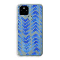 Blauwe pijlen: Google Pixel 5 Transparant Hoesje