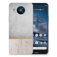 Nokia 8.3 | Bumper Hoesje | Wood Concrete