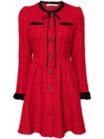 b+ab robe courte en tweed à détail de nœud - Rouge