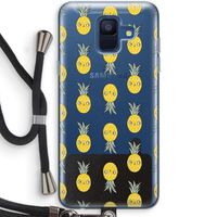 Ananas: Samsung Galaxy A6 (2018) Transparant Hoesje met koord