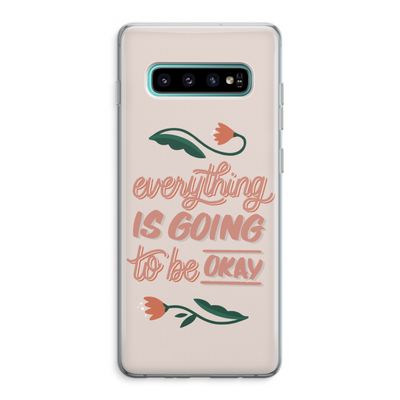 Optimistic flower girl: Samsung Galaxy S10 Plus Transparant Hoesje
