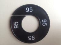 Maatring zwart/wit 95