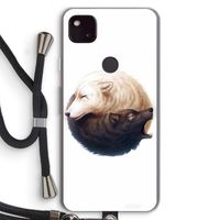 Yin Yang Wolves: Pixel 4a 5G Transparant Hoesje met koord