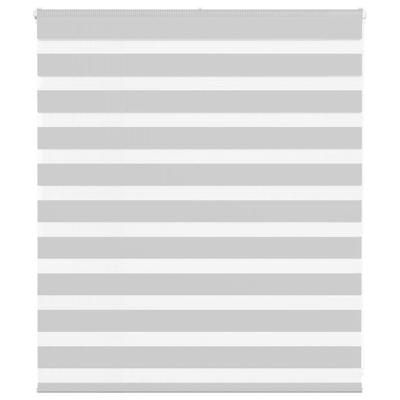 VidaXL Zebra rolgordijn 120x100 cm stofbreedte 115,9 cm lichtgrijs