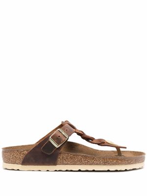 Birkenstock sandales à détails tressés - Marron