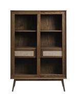 Vitrinekast Barrali Smoked Eiken 160cm - Giga Living