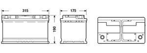 Exide EK820 voertuigaccu AGM (Absorbed Glass Mat) 82 Ah 12 V 800 A Auto