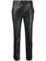 Incotex pantalon slim en cuir artificiel - Noir - thumbnail