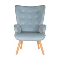 Armstoel DKD Home Decor Blauw Hemelsblauw Natuurlijk Hout Plastic 67 x 75 x 96 cm