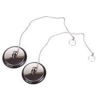 Afvoerstop - 2x - 40mm / 30 cm - gootsteen dop - gootsteenstopper - met RVS ketting Afvoerstop - 2x - 40mm / 30 cm - gootsteen dop - gootsteenstopper - met RVS ketting