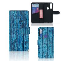 Alcatel 1S 2020 | Book Style Case | Wood Blue