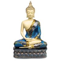 Thaise Boeddha Beeld Handreiking Aarde Polyresin Wit - 20 x 15 x 32 cm - thumbnail