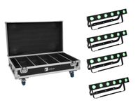 EUROLITE Set 4x AKKU Bar-6 QCL + Flightcase with charging function - thumbnail