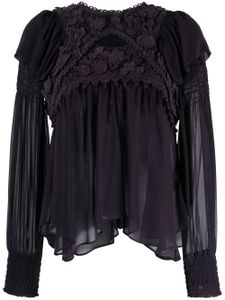 ISABEL MARANT blouse Rokia à ornements en dentelle - Noir