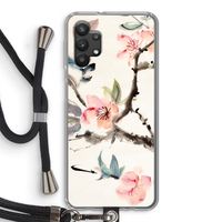 Japanse bloemen: Samsung Galaxy A32 5G Transparant Hoesje met koord Japanse bloemen: Samsung Galaxy A32 5G Transparant Hoesje met koord