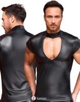 * NEK Shirt met V-Cut-out & frontring, NK2161818