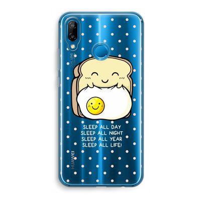 Sleep All Day: Huawei P20 Lite Transparant Hoesje