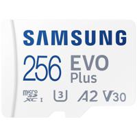 Samsung EVO Plus microSD-kaart Retail 256 GB UHS-I, v30 Video Speed Class, A2 Application Performance Class Incl. SD-adapter - thumbnail