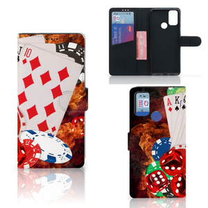 Alcatel 1S (2021) Wallet Case met Pasjes Casino